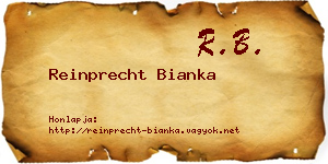Reinprecht Bianka névjegykártya